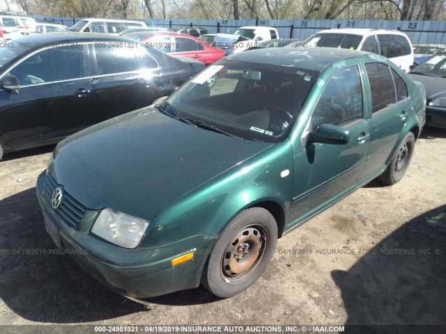 3VWSC29M2XM089382 - 1999 VOLKSWAGEN JETTA GLS GREEN photo 2