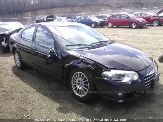 1C3EL46X64N147915 - 2004 CHRYSLER SEBRING LX MAROON photo 1