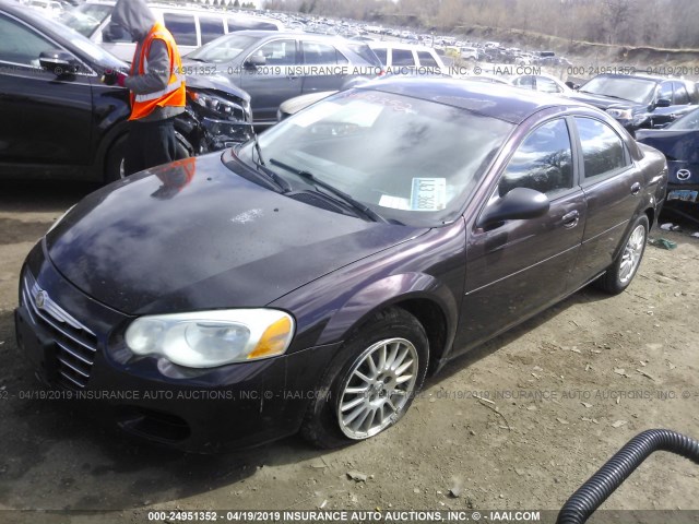 1C3EL46X64N147915 - 2004 CHRYSLER SEBRING LX MAROON photo 2