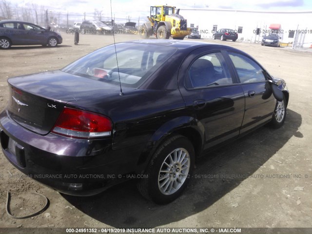 1C3EL46X64N147915 - 2004 CHRYSLER SEBRING LX MAROON photo 4