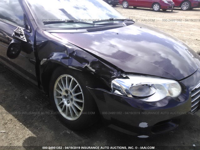 1C3EL46X64N147915 - 2004 CHRYSLER SEBRING LX MAROON photo 6