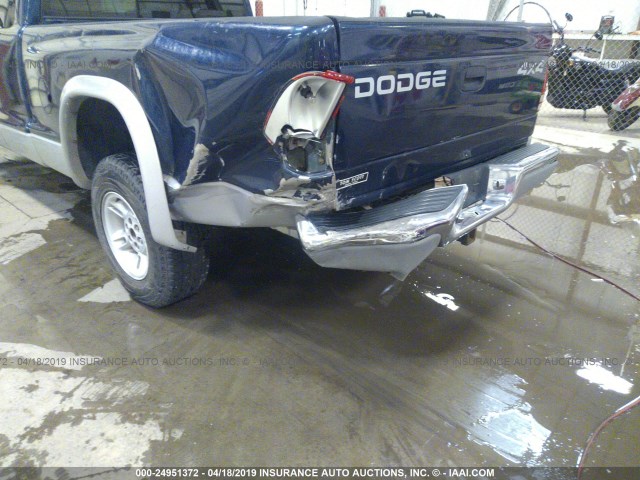 1B7GG22N0YS788230 - 2000 DODGE DAKOTA BLUE photo 6