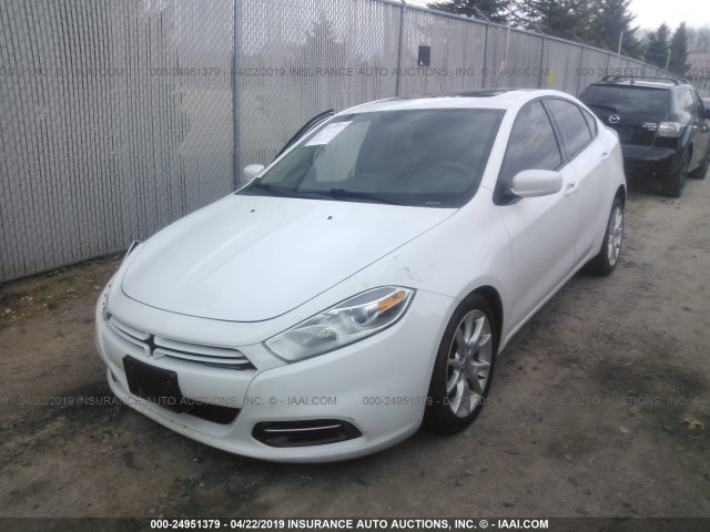 1C3CDFBA6DD347233 - 2013 DODGE DART SXT WHITE photo 2