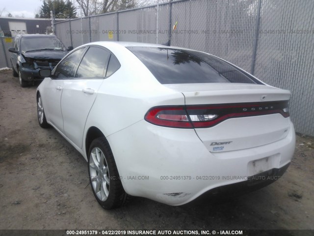 1C3CDFBA6DD347233 - 2013 DODGE DART SXT WHITE photo 3