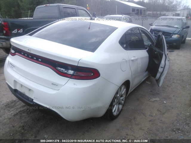 1C3CDFBA6DD347233 - 2013 DODGE DART SXT WHITE photo 4