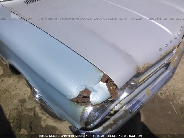 XXXXX40969W180635 - 1964 CHEVROLET CORVAIR Light Blue photo 6