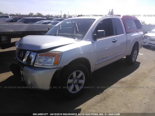 1N6AA0CA8AN307293 - 2010 NISSAN TITAN XE/SE/LE SILVER photo 2