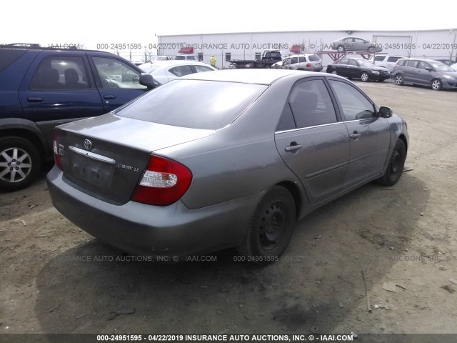 4T1BE32K63U751736 - 2003 TOYOTA CAMRY LE/XLE/SE GRAY photo 4