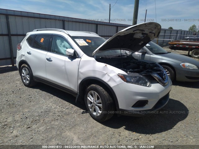 5N1AT2MTXEC778853 - 2014 NISSAN ROGUE S/SL/SV WHITE photo 1