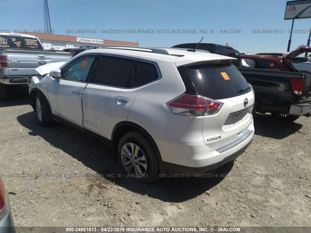 5N1AT2MTXEC778853 - 2014 NISSAN ROGUE S/SL/SV WHITE photo 3