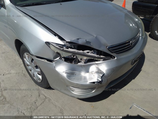 4T1BE32K65U574639 - 2005 TOYOTA CAMRY LE/XLE/SE SILVER photo 6