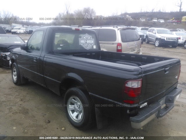 1FTYR10U63PA08827 - 2003 FORD RANGER BLACK photo 3