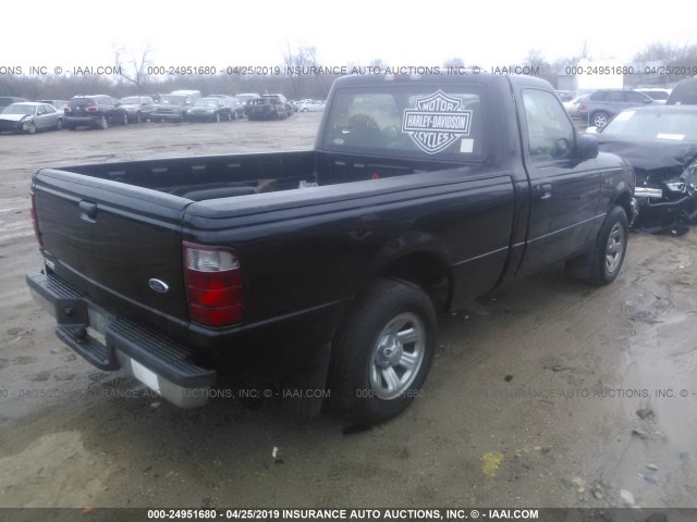 1FTYR10U63PA08827 - 2003 FORD RANGER BLACK photo 4