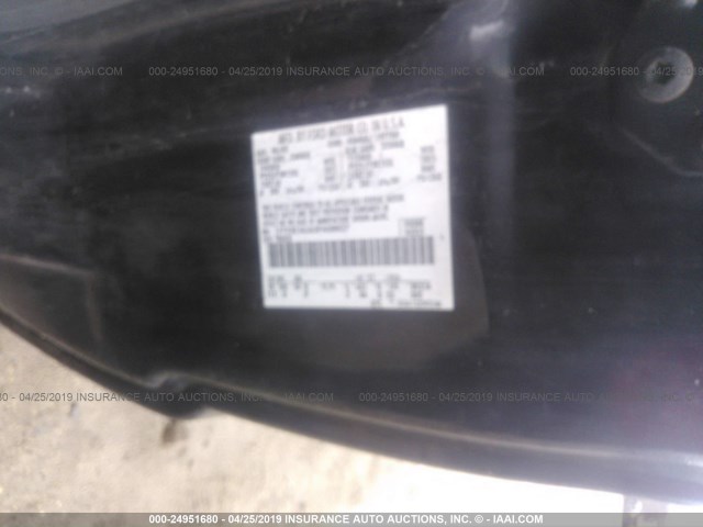 1FTYR10U63PA08827 - 2003 FORD RANGER BLACK photo 9