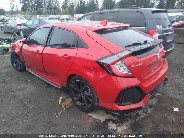 SHHFK7H47HU404901 - 2017 HONDA CIVIC SPORT 红色 照片 3