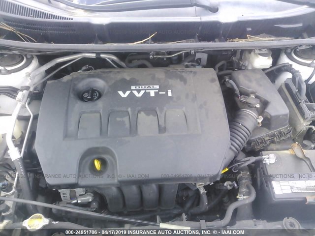 2T1KU40E89C052687 - 2009 TOYOTA COROLLA MATRIX  WHITE photo 10