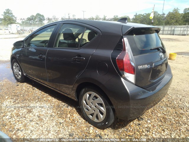 JTDKDTB34F1576988 - 2015 TOYOTA PRIUS C GRAY photo 3