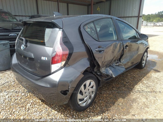 JTDKDTB34F1576988 - 2015 TOYOTA PRIUS C GRAY photo 4