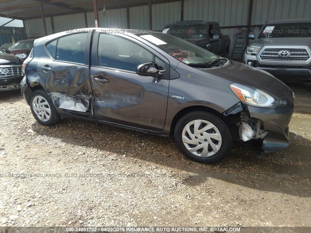 JTDKDTB34F1576988 - 2015 TOYOTA PRIUS C GRAY photo 6