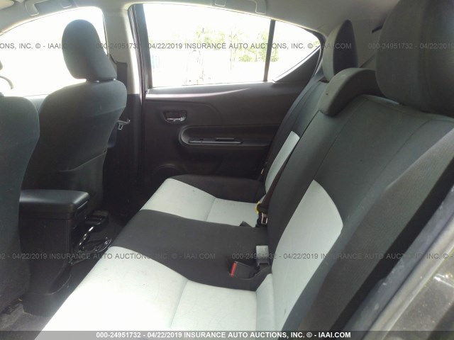 JTDKDTB34F1576988 - 2015 TOYOTA PRIUS C GRAY photo 8