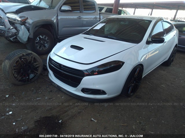 1C3CDFGB5GD823736 - 2016 DODGE DART GT SPORT WHITE photo 2