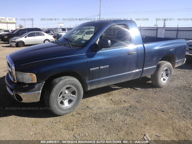 1D7HA16K04J296741 - 2004 DODGE RAM 1500 ST BLUE photo 2