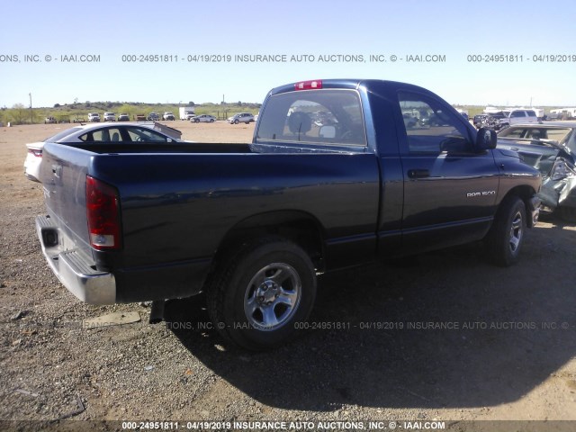 1D7HA16K04J296741 - 2004 DODGE RAM 1500 ST BLUE photo 4