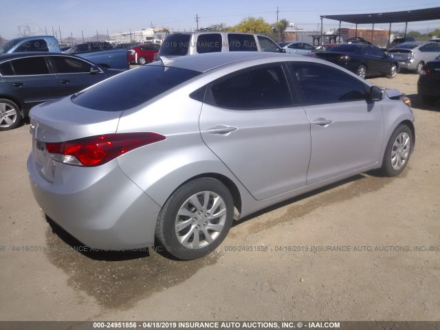 5NPDH4AE0BH047952 - 2011 HYUNDAI ELANTRA GLS/LIMITED SILVER photo 4