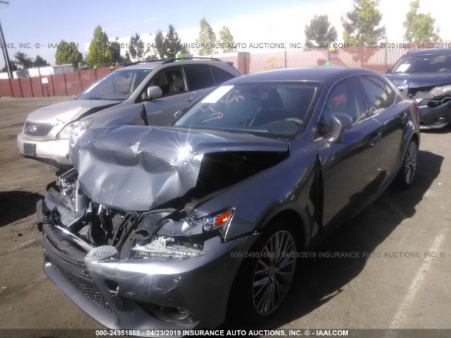 JTHBF1D22F5077343 - 2015 LEXUS IS 250 GRAY photo 2