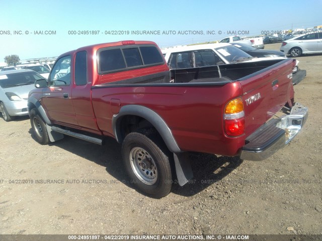 5TESM92N83Z210845 - 2003 TOYOTA TACOMA XTRACAB PRERUNNER ბურგუნდია ფოტო 3