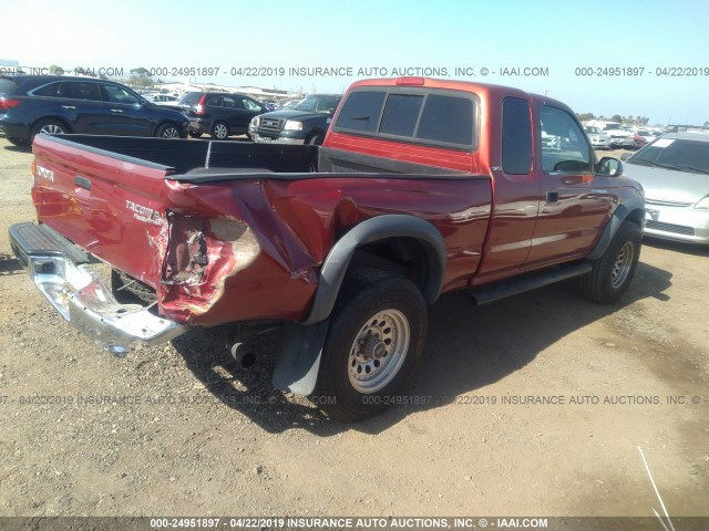 5TESM92N83Z210845 - 2003 TOYOTA TACOMA XTRACAB PRERUNNER ბურგუნდია ფოტო 4