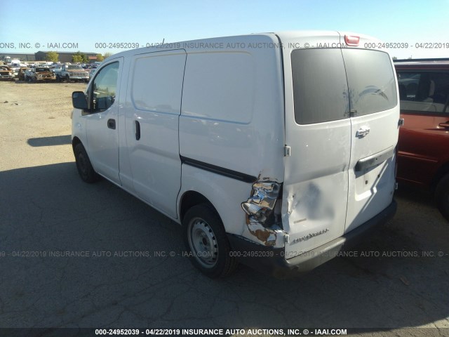 3N63M0ZNXFK734207 - 2015 CHEVROLET CITY EXPRESS LT WHITE photo 3