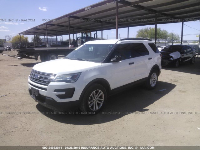 1FM5K8B86GGC02159 - 2016 FORD EXPLORER WHITE photo 2