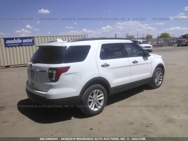 1FM5K8B86GGC02159 - 2016 FORD EXPLORER WHITE photo 4