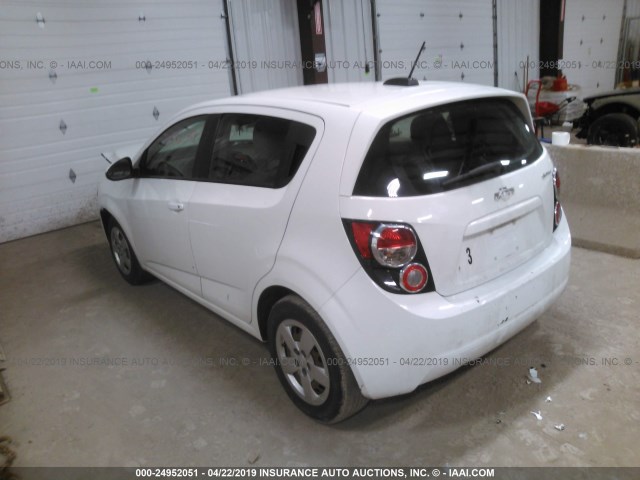 1G1JA6SH0F4195891 - 2015 CHEVROLET SONIC LS WHITE photo 3