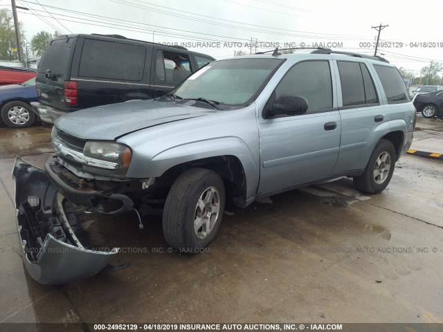 1GNDS13S962280536 - 2006 CHEVROLET TRAILBLAZER LS/LT Light Blue photo 2