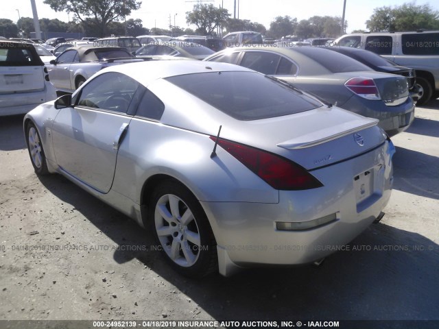 JN1AZ34D83T114553 - 2003 NISSAN 350Z COUPE SILVER photo 3