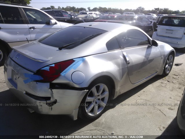 JN1AZ34D83T114553 - 2003 NISSAN 350Z COUPE SILVER photo 4