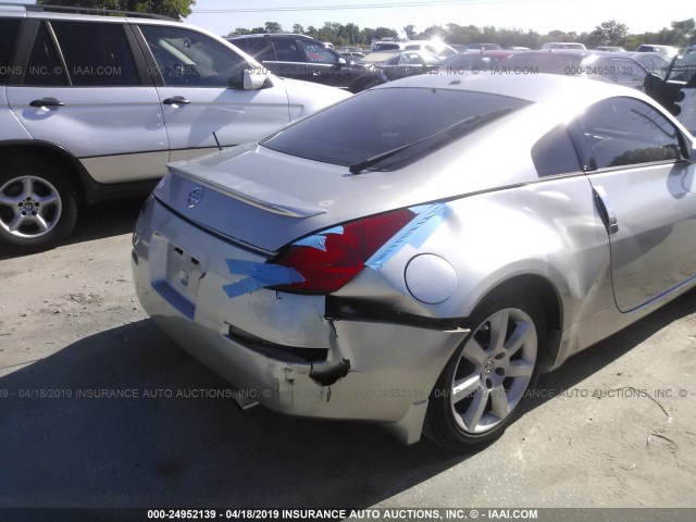 JN1AZ34D83T114553 - 2003 NISSAN 350Z COUPE SILVER photo 6