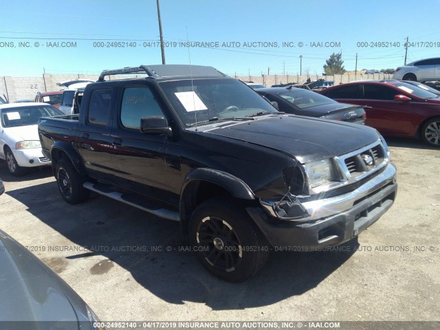 1N6ED27T0YC431791 - 2000 NISSAN FRONTIER CREW CAB XE/CREW CAB SE BLACK photo 1