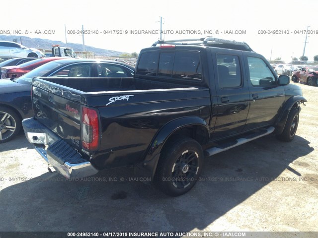 1N6ED27T0YC431791 - 2000 NISSAN FRONTIER CREW CAB XE/CREW CAB SE BLACK photo 4