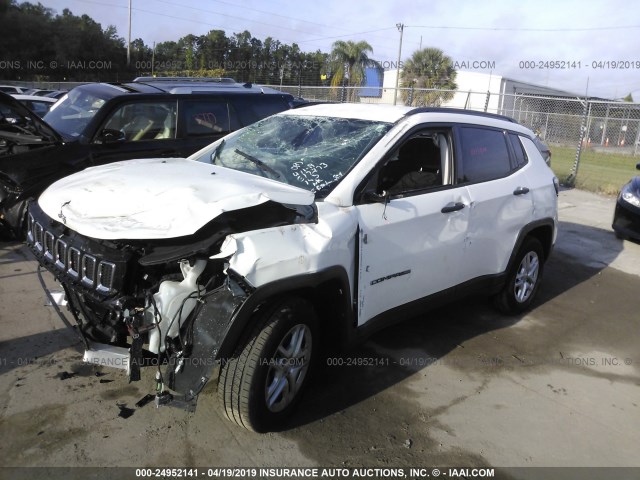 3C4NJCAB2JT328495 - 2018 JEEP COMPASS SPORT WHITE photo 2