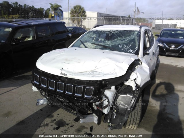 3C4NJCAB2JT328495 - 2018 JEEP COMPASS SPORT WHITE photo 6