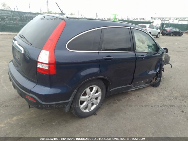 5J6RE487X8L032394 - 2008 HONDA CR-V EXL BLUE photo 4