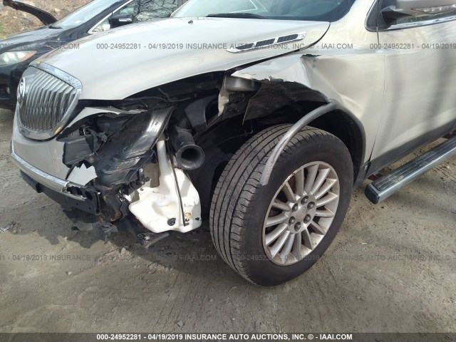 5GAEV23D89J201252 - 2009 BUICK ENCLAVE CXL CREAM photo 6