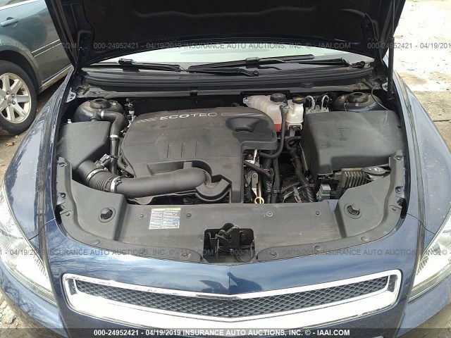 1G1ZG57B19F249241 - 2009 CHEVROLET MALIBU LS BLUE photo 10