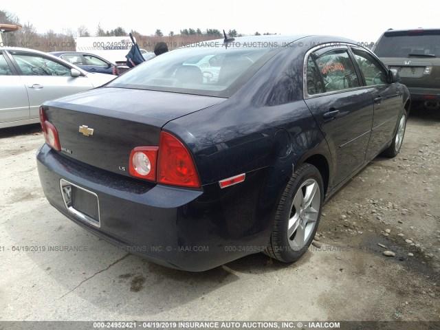 1G1ZG57B19F249241 - 2009 CHEVROLET MALIBU LS BLUE photo 4