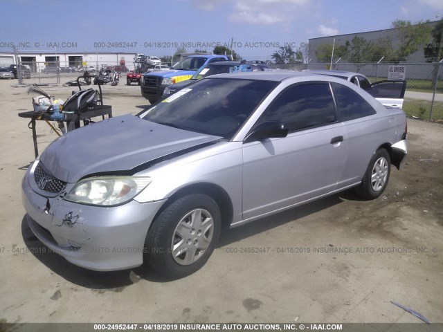 1HGEM22145L043615 - 2005 HONDA CIVIC DX VP Gümüş foto 2