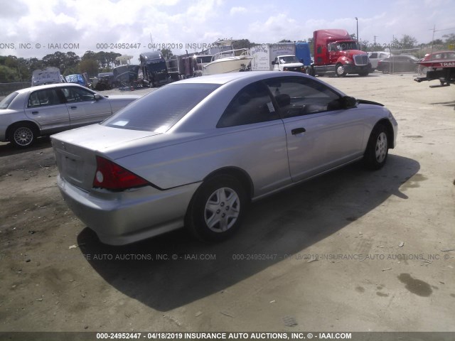 1HGEM22145L043615 - 2005 HONDA CIVIC DX VP Gümüş foto 4