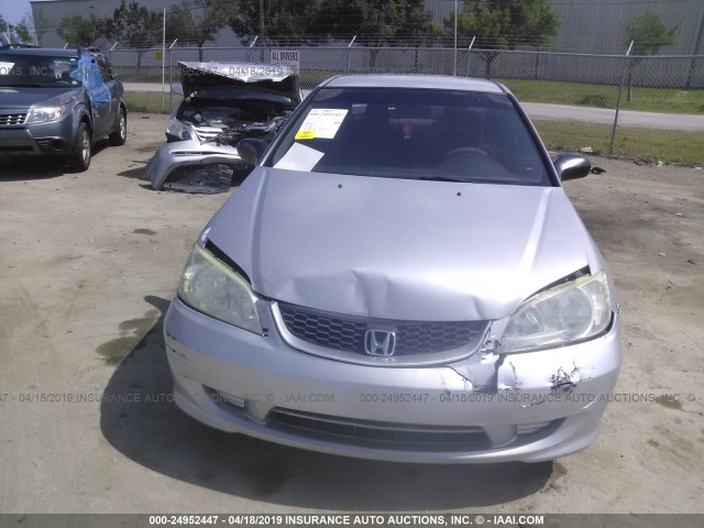 1HGEM22145L043615 - 2005 HONDA CIVIC DX VP Gümüş foto 6
